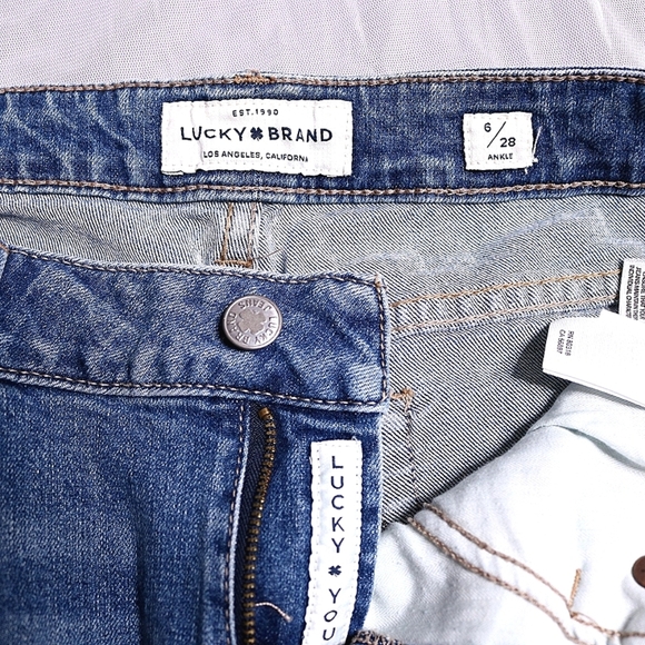 Lucky Brand Lolita Skinny Embellished Embroidered Ankle Length Jeans Size 6/28 - Picture 9 of 9